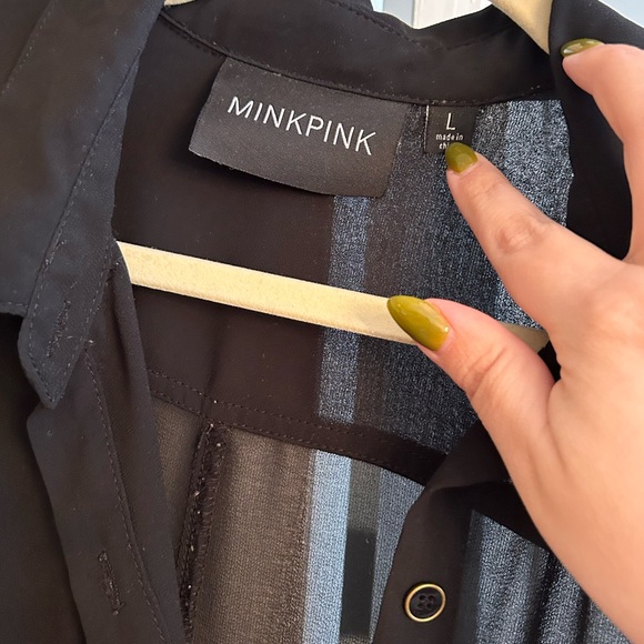 MINK PINK - sheer high low blouse - Picture 2 of 2